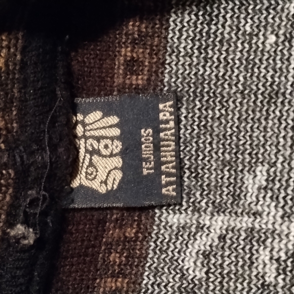 Woman's Zip up Wool Hoodie/Jacket TEJLDOS ATAHUALPA  28"Long x 25" Wide - Picture 2 of 8